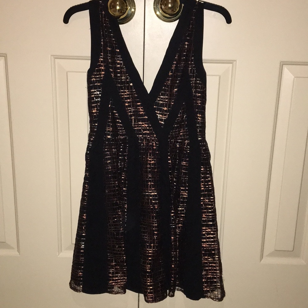 EUC Ark & Co Black & Copper Size S cocktail dress - Picture 3 of 6